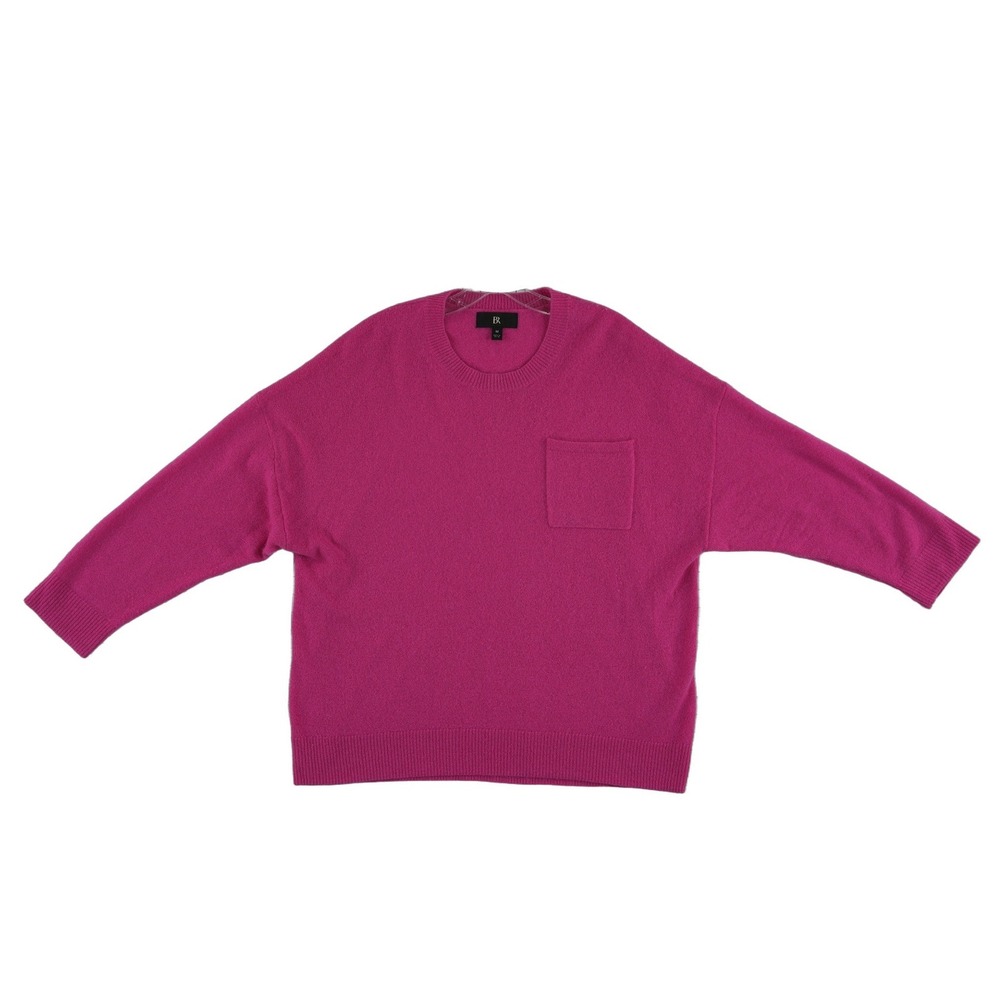 Banana‎ Republic 100% Cashmere Sweater Women's Size Medium Magenta Crew Neck